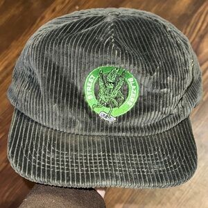 Ripndip Gray Corduroy Cap with Green Patch